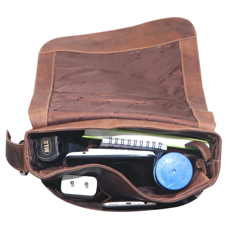 Hetwig Ledertasche Herren Kleine Umhängetasche Damen Crossbody Bag