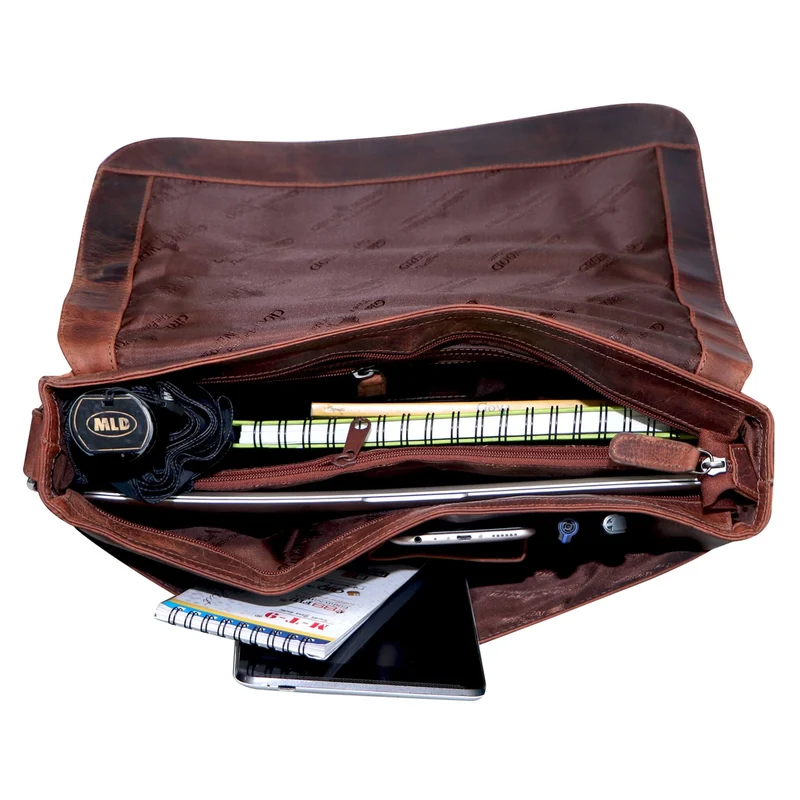 Martin Schultertasche Damen Groß Umhängetasche Herren Ledertasche