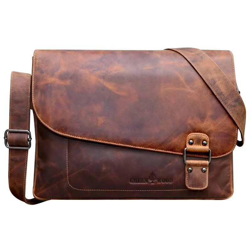 Martin Schultertasche Damen Groß Umhängetasche Herren Ledertasche