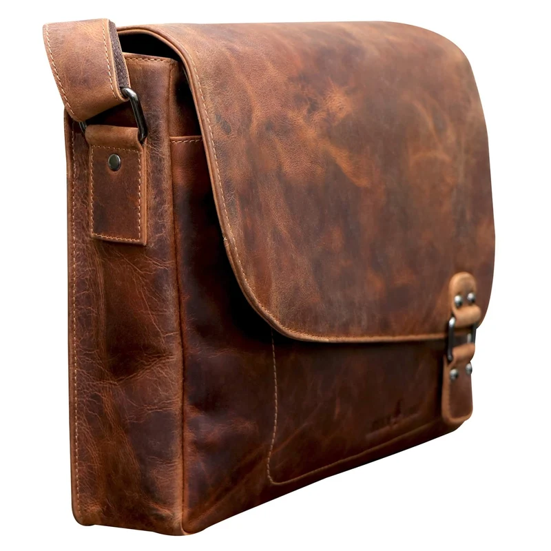 Martin Schultertasche Damen Groß Umhängetasche Herren Ledertasche