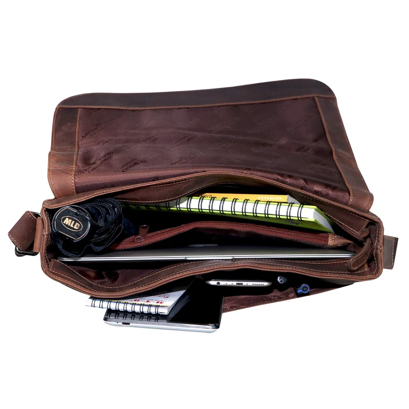 Martin Schultertasche Damen Groß Umhängetasche Herren Ledertasche