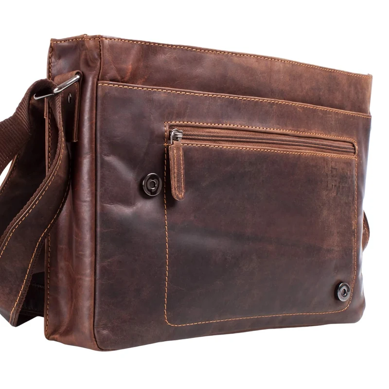 Martin Schultertasche Damen Groß Umhängetasche Herren Ledertasche