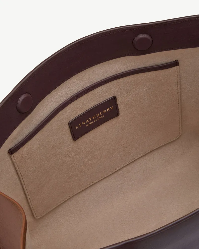 Midi Tote - Burgundy/Walnut/Chestnut