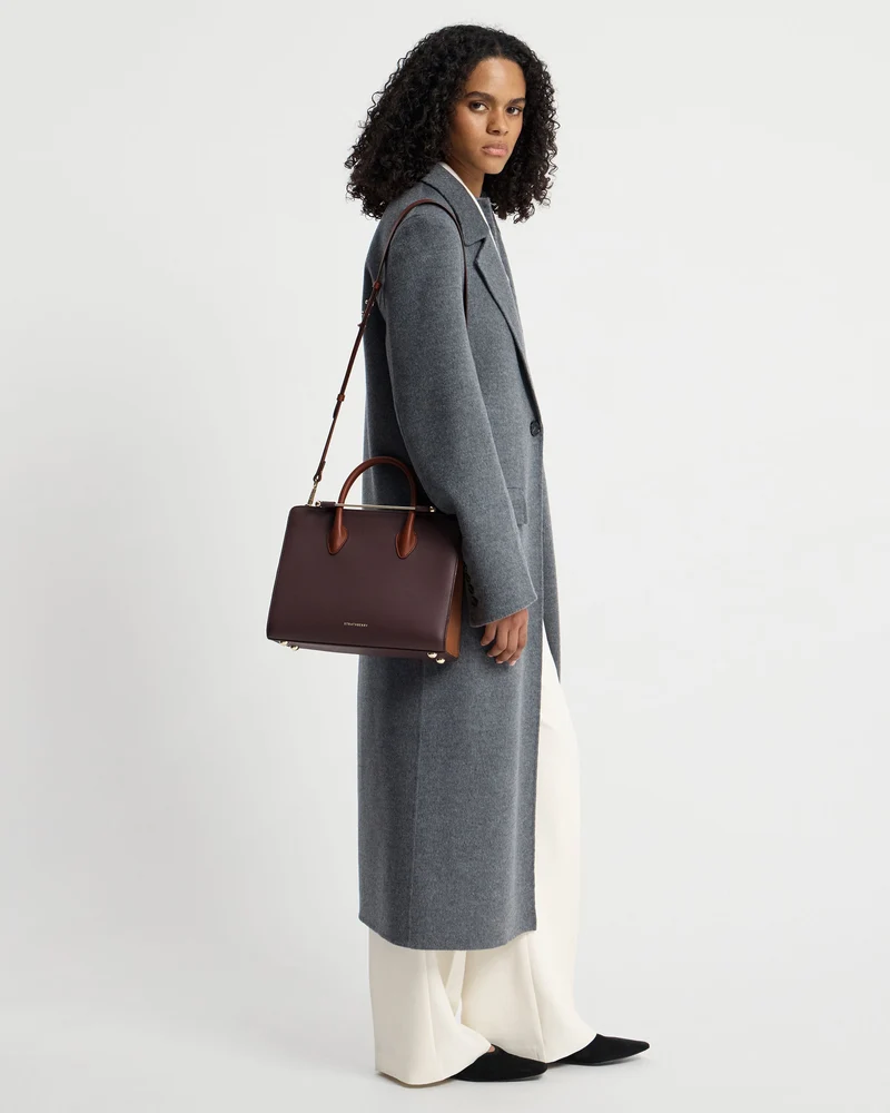 Midi Tote - Burgundy/Walnut/Chestnut