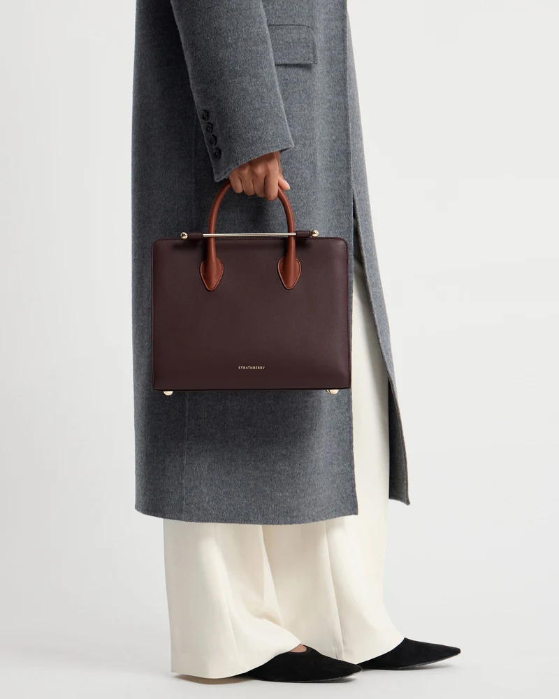 Midi Tote - Burgundy/Walnut/Chestnut