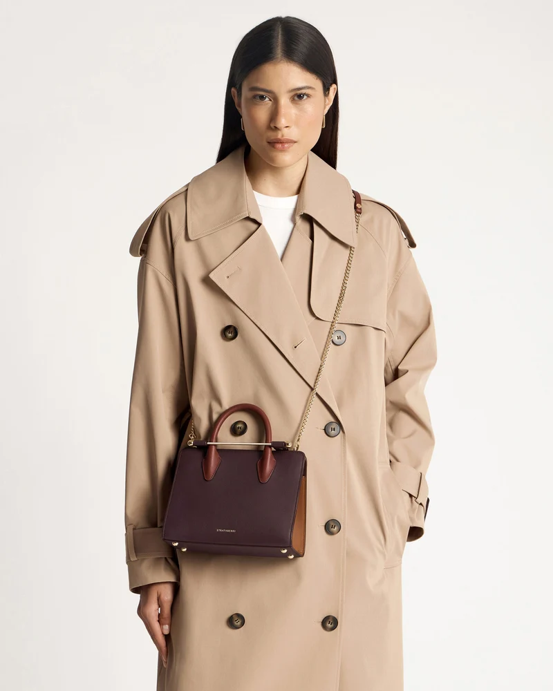 Mini Tote - Burgundy/Chestnut/Walnut