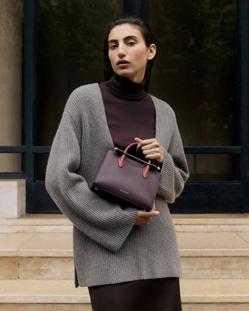 Mini Tote - Burgundy/Chestnut/Walnut