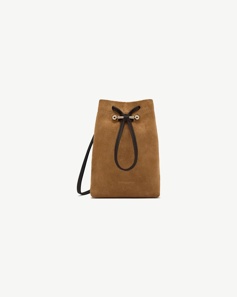Osette Midi Pouch - Toffee Suede/Espresso