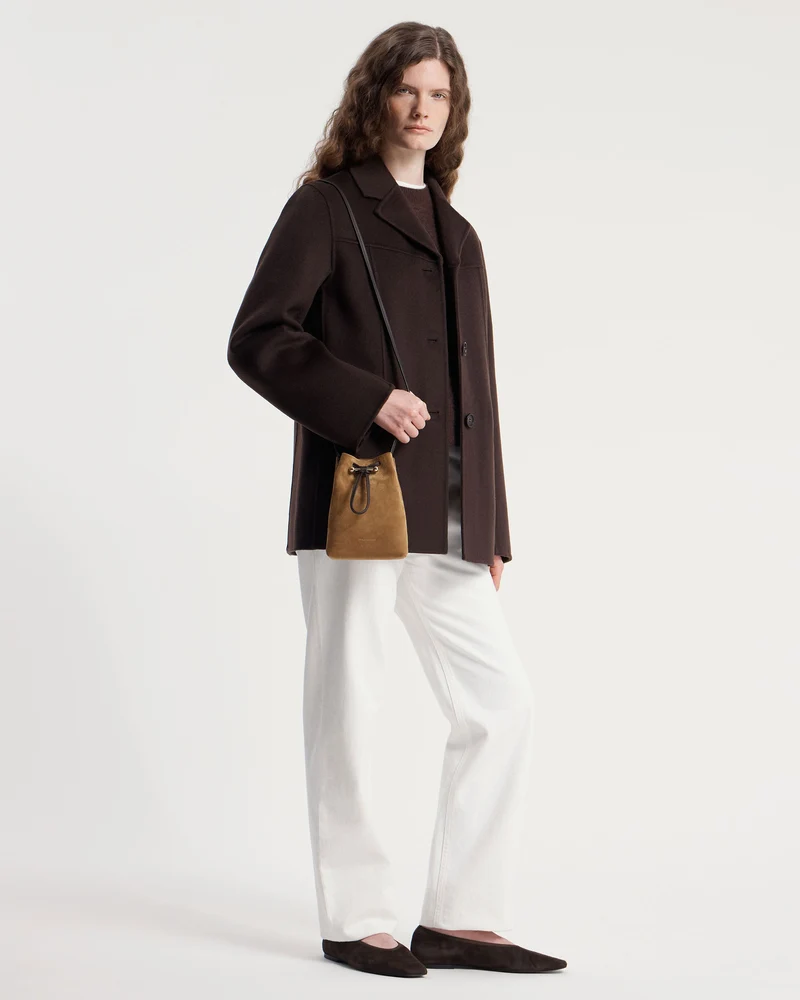 Osette Midi Pouch - Toffee Suede/Espresso