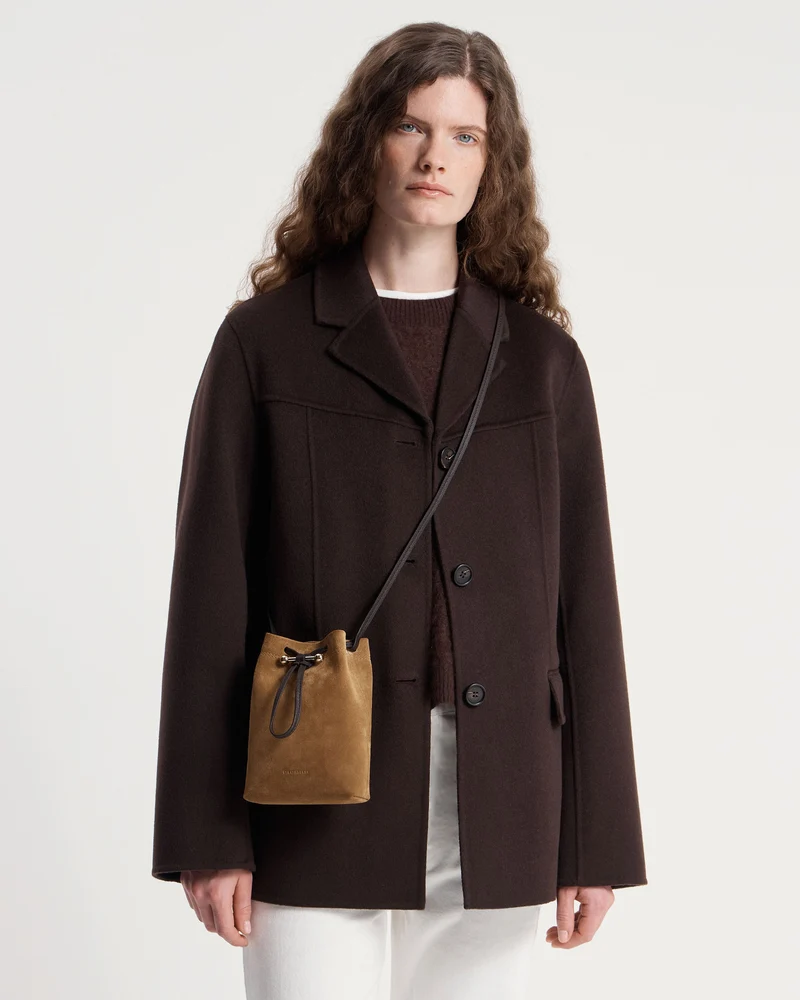 Osette Midi Pouch - Toffee Suede/Espresso