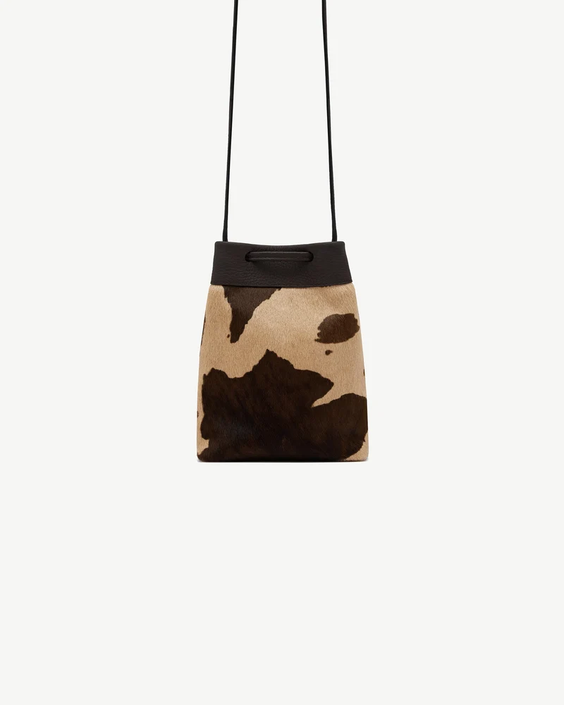 Osette Midi Pouch - Sand/Espresso Spot Print