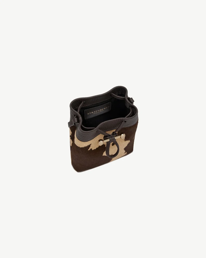 Osette Midi Pouch - Sand/Espresso Spot Print