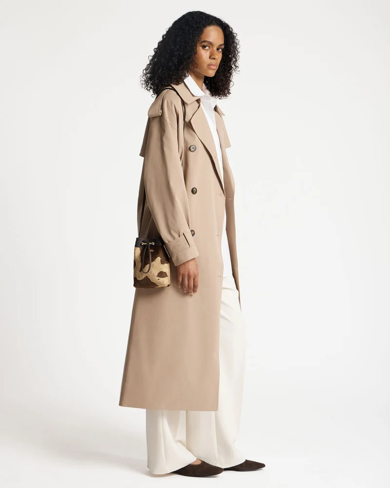 Osette Midi Pouch - Sand/Espresso Spot Print
