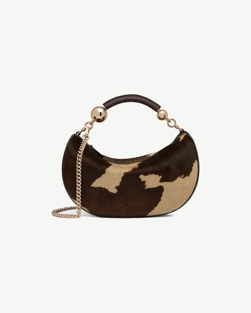Crescent Moon Mini - Sand/Espresso Spot Print