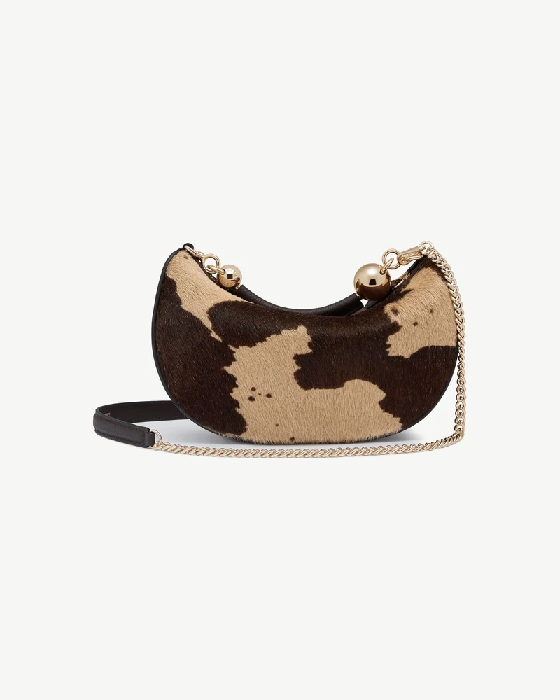 Crescent Moon Mini - Sand/Espresso Spot Print