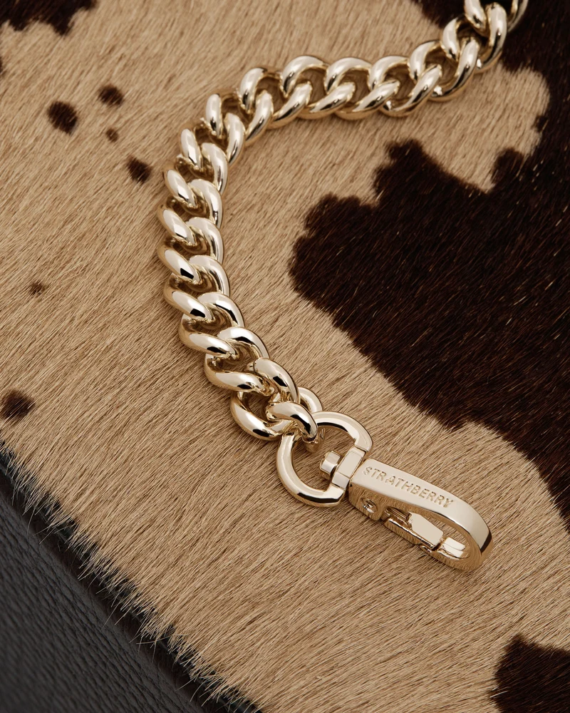 Crescent Moon Mini - Sand/Espresso Spot Print