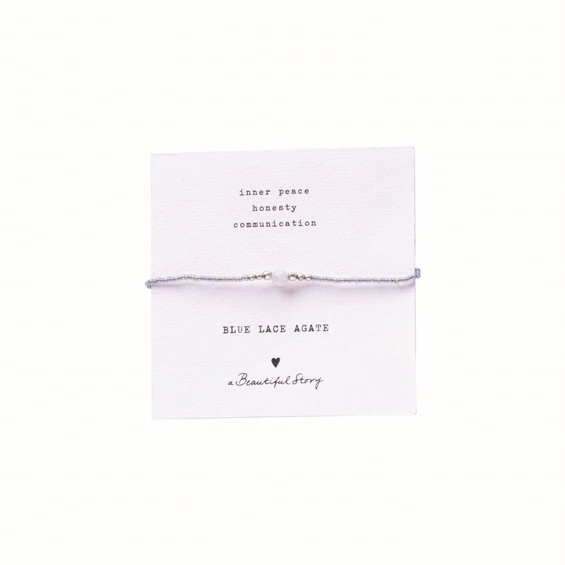 Armband Silber Iris Card Blaue Spitzenachat