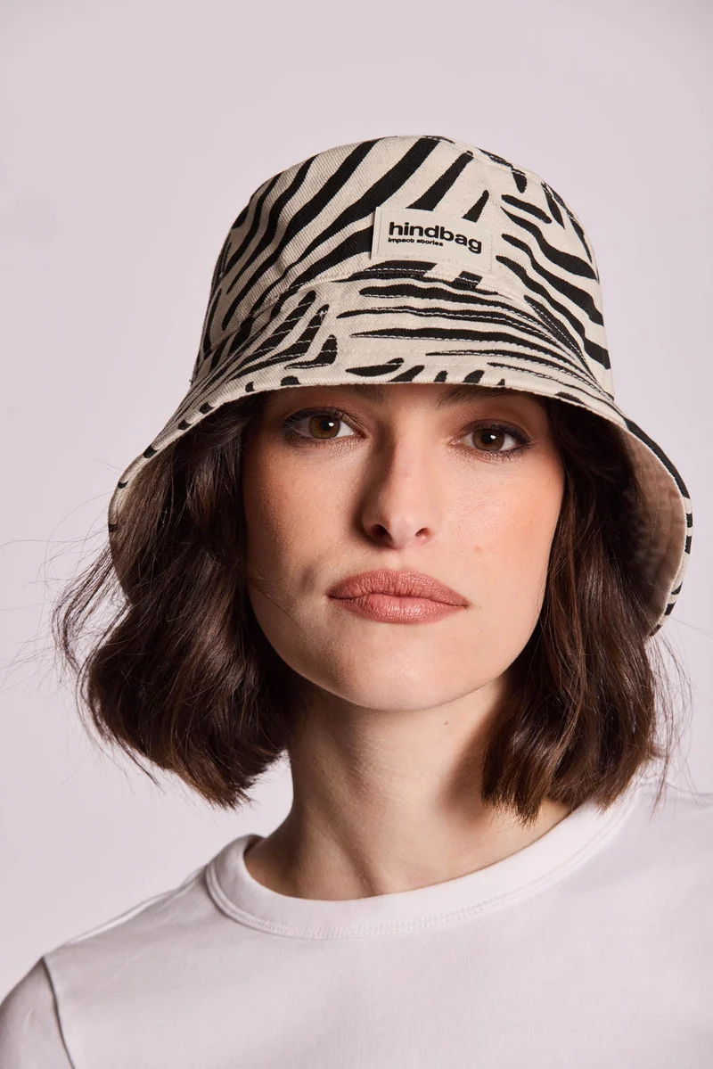 Sonnenhut Bob Zebra Ecru
