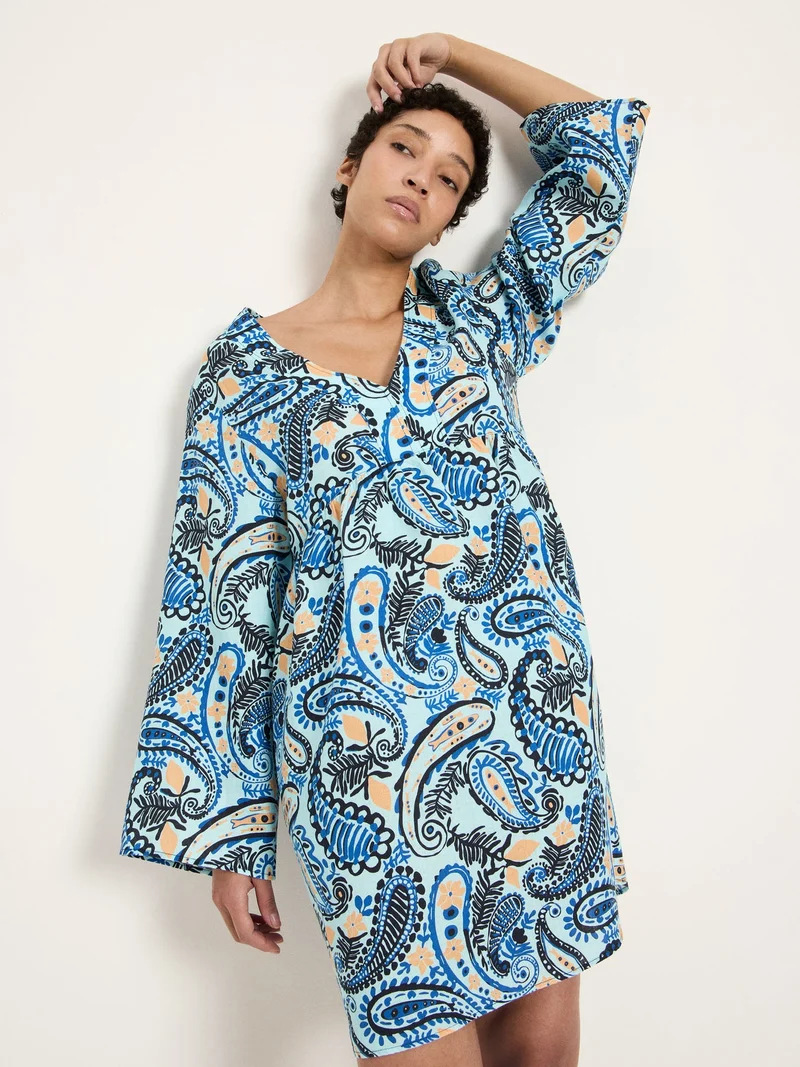 Kleid GOTS Print Paisley Mint