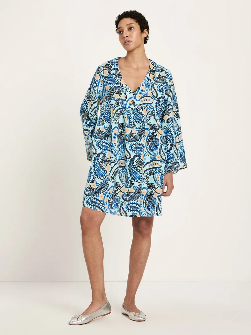 Kleid GOTS Print Paisley Mint