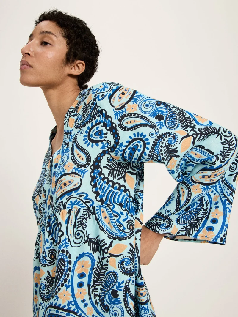 Kleid GOTS Print Paisley Mint