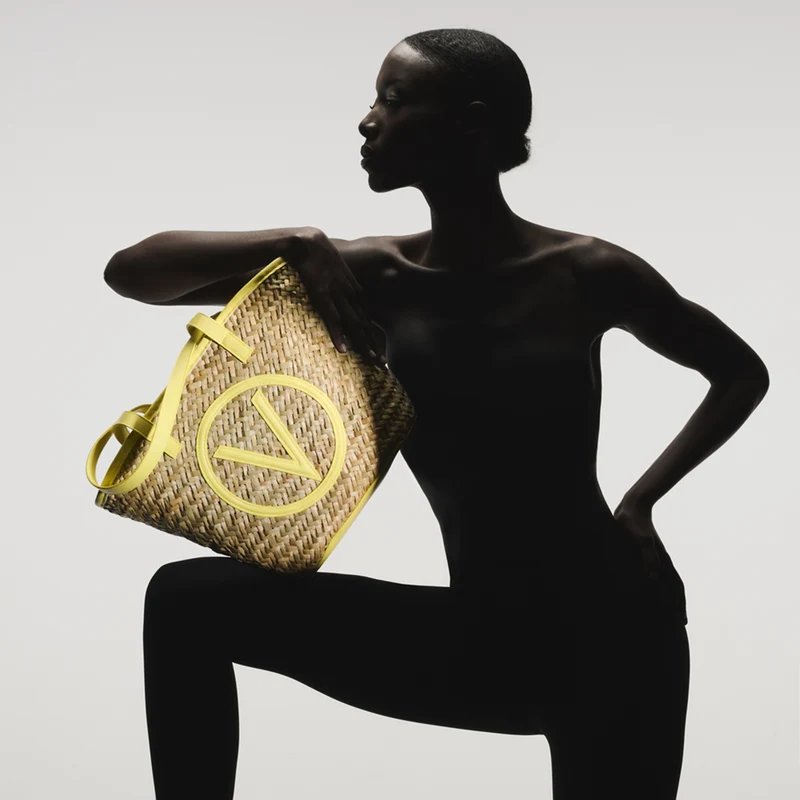 Valentino Bags Samuela Beige & Yellow Shopper VBG90O01NATUR/GIALLO