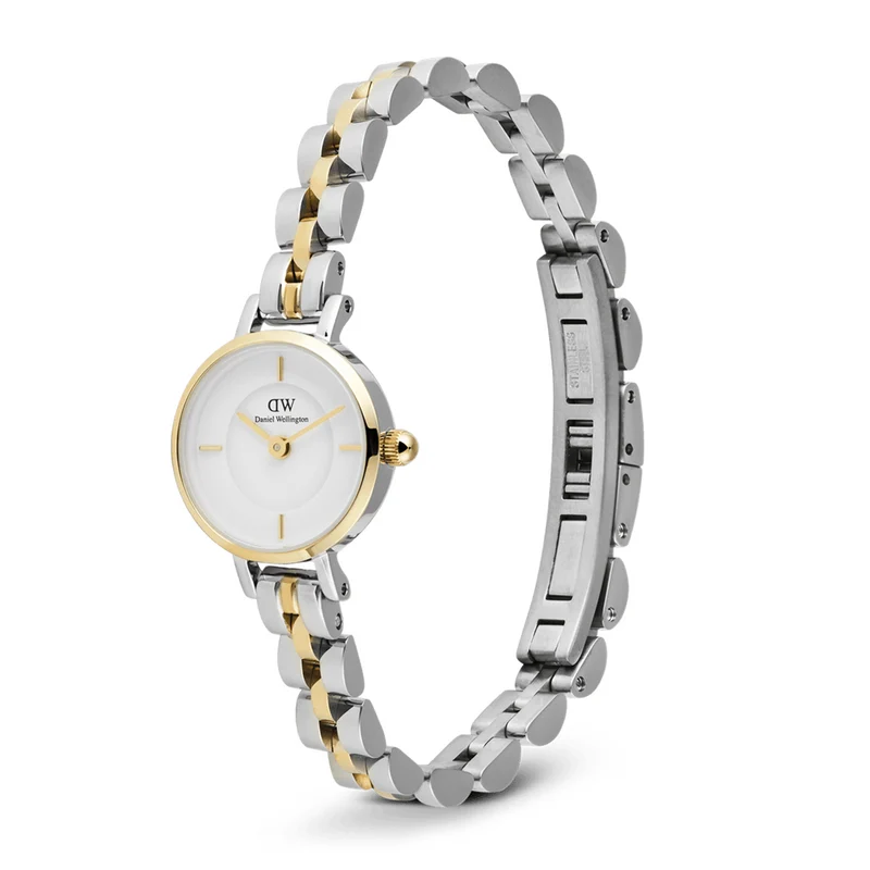 Daniel Wellington Petite Mini Arch 3-Link Bicolor Damen Uhr DW00100923