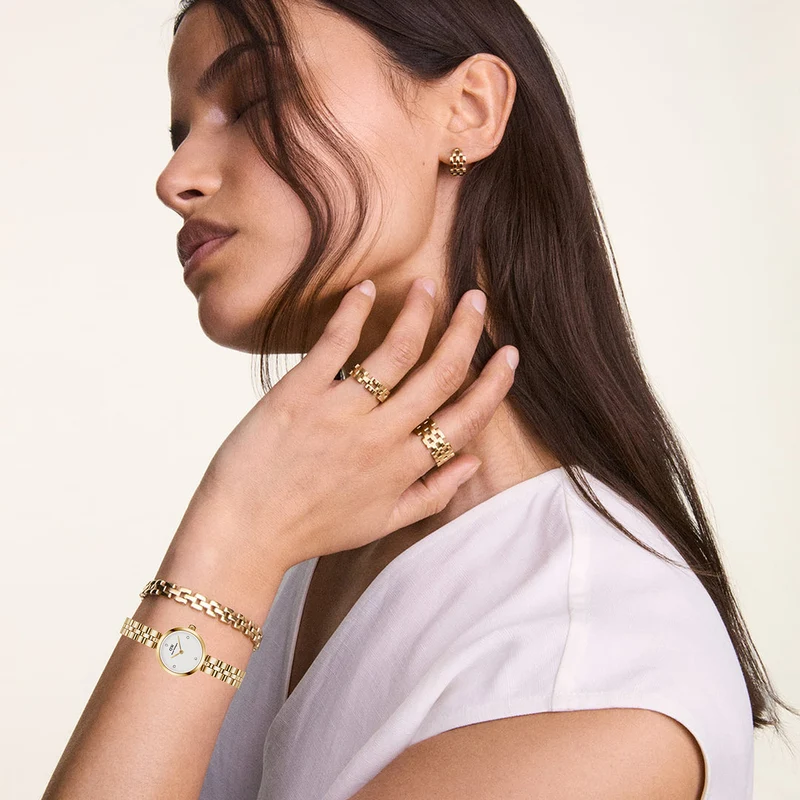 DW COMBO Elan Goldfarbenes Damen Geschenkset DW00590022