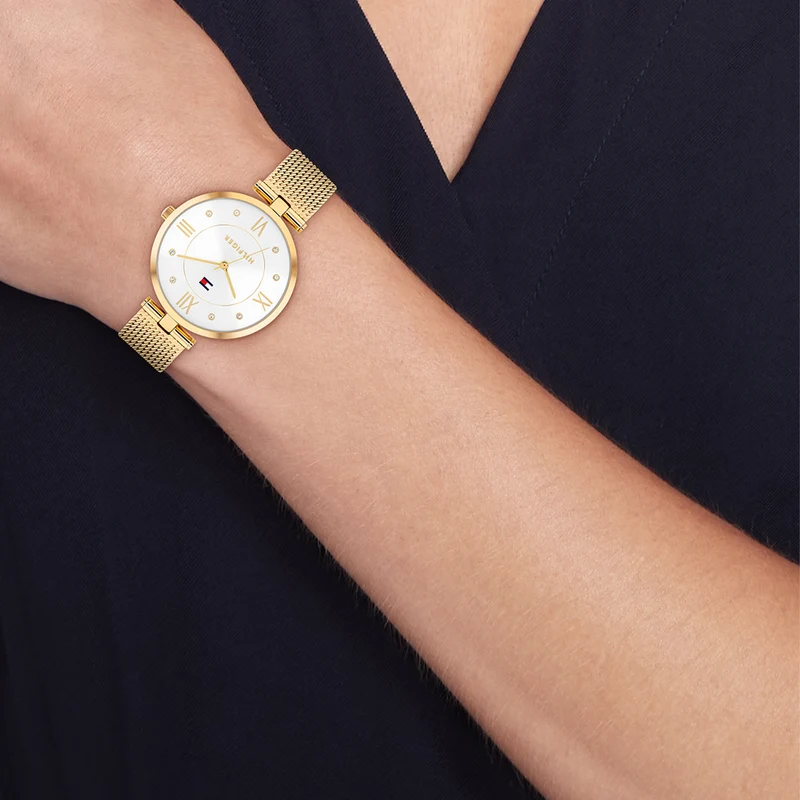 Tommy Hilfiger Goldene Damenuhr TH1782805