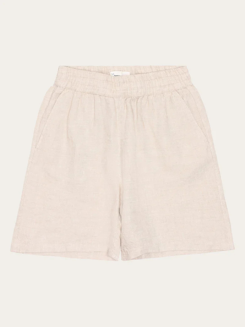 Shorts Posey Wide Linen Yarndyed- Light Feather Grey