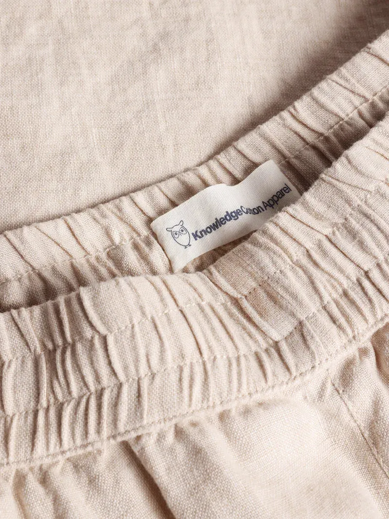 Shorts Posey Wide Linen Yarndyed- Light Feather Grey