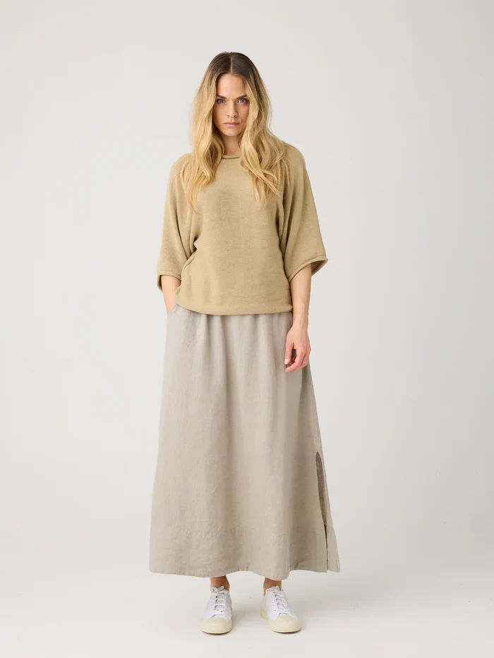 Strick T-Shirt Bat Sleeve Knit Twill