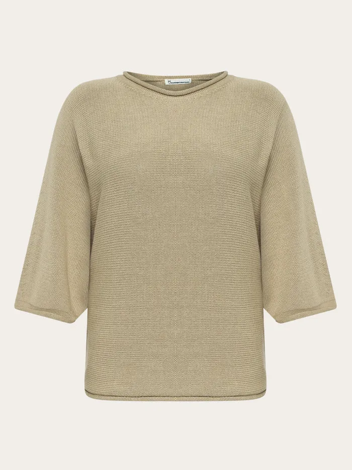 Strick T-Shirt Bat Sleeve Knit Twill