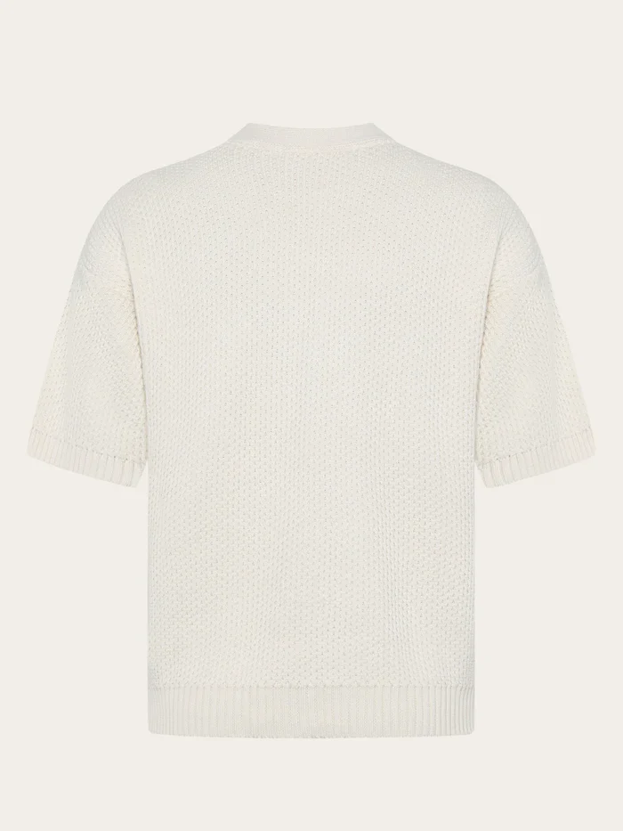 Cardigan Knit Kurzarm Egret