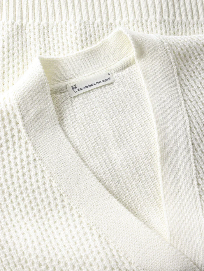 Cardigan Knit Kurzarm Egret
