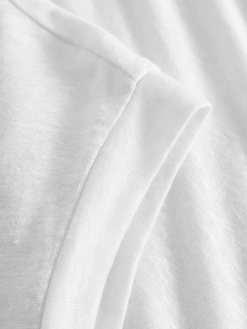 T-Shirt Linen Sleeveless Bright White