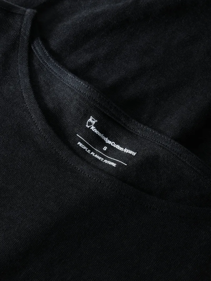 T-Shirt Linen Sleeveless Jet Black