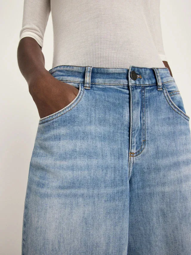 Bermuda Jeans GOTS Stonewash Blue Denim