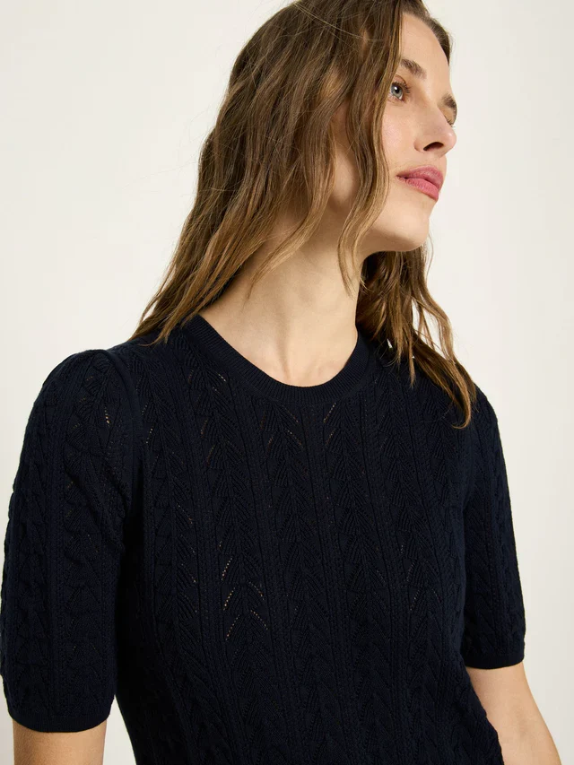 Kurzarmpullover GOTS Midnight