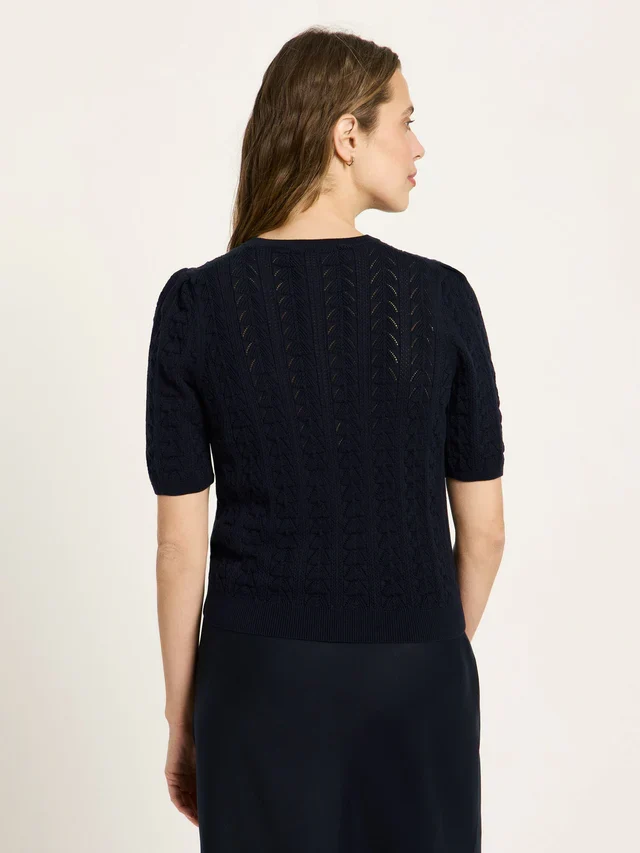 Kurzarmpullover GOTS Midnight