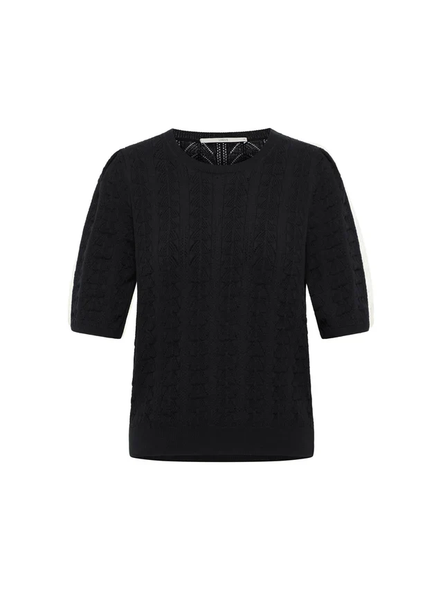 Kurzarmpullover GOTS Onyx