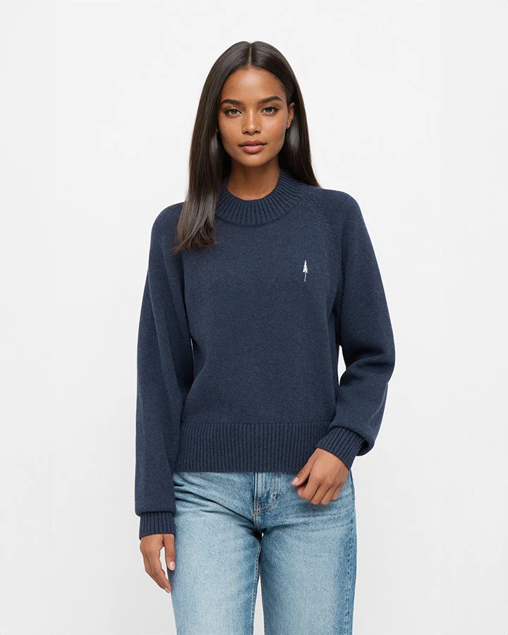 TreePullover Cozy Women Navy Mel.