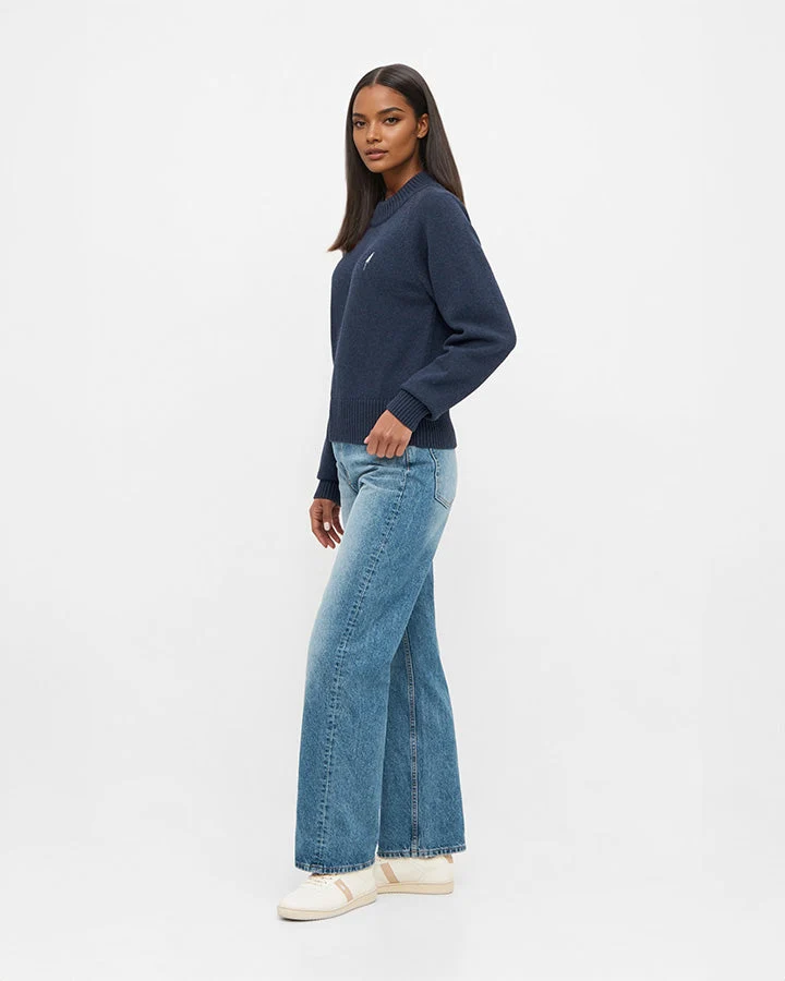 TreePullover Cozy Women Navy Mel.