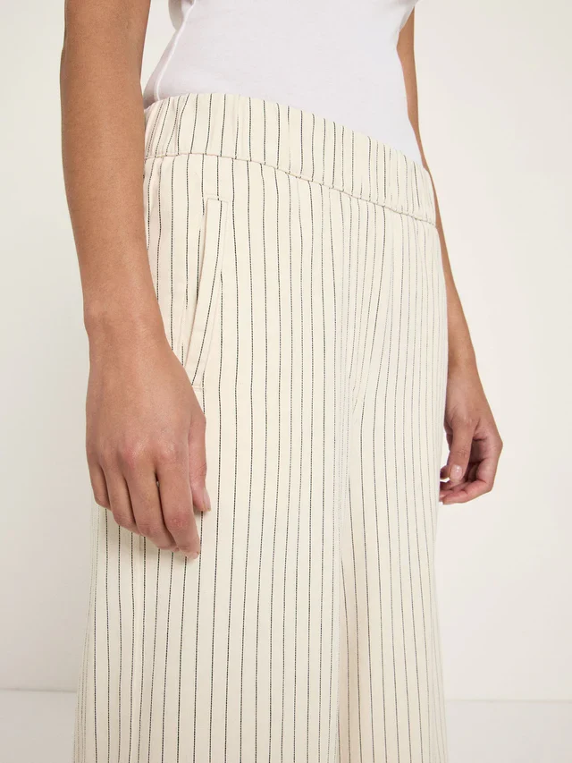 Streifenhose GOTS White/Black