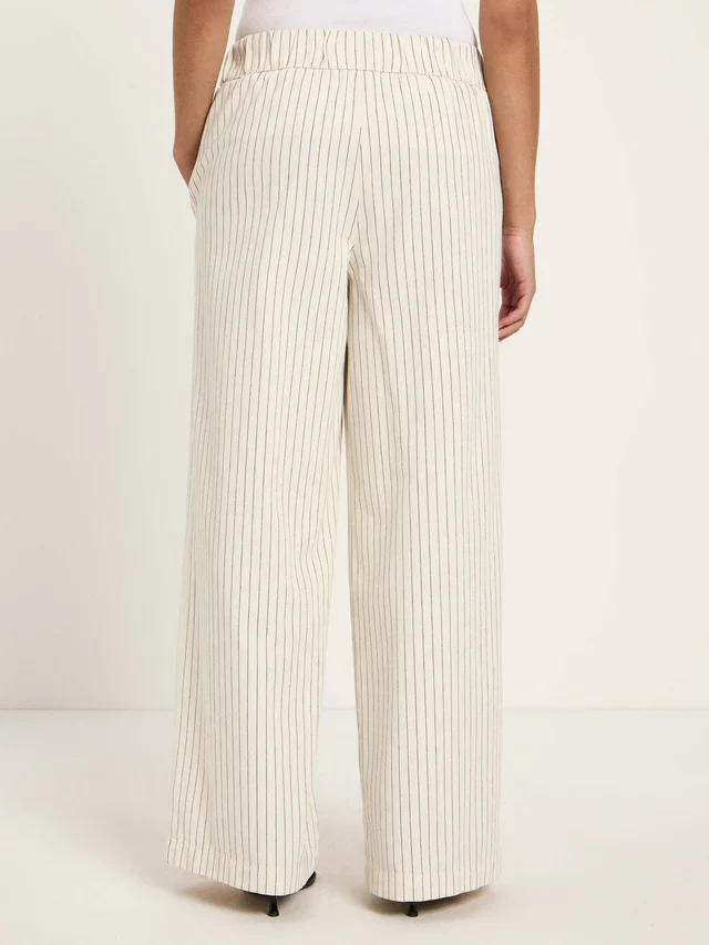 Streifenhose GOTS White/Black