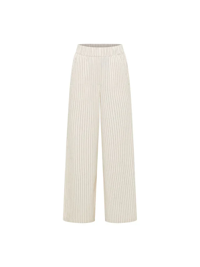 Streifenhose GOTS White/Black