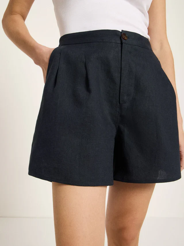 Shorts GOTS Leinen Midnight