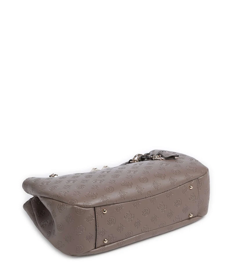 Guess Carmella Girlfriend Handtasche taupe logo