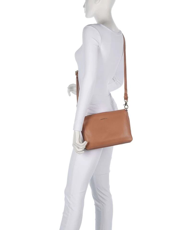 Mandarina Duck Mellow Leather Umhängetasche pecan nut