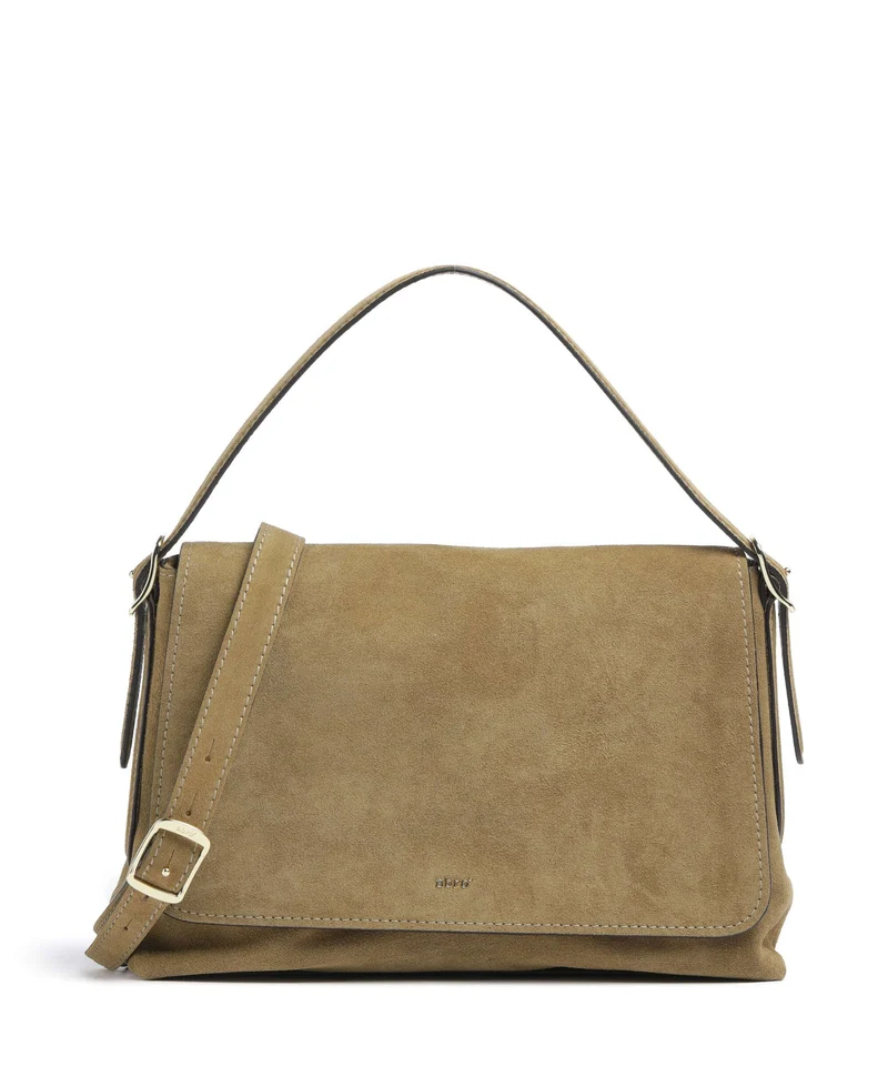 Abro Suede Carina Schultertasche mud